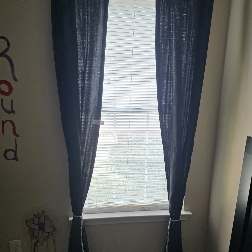 Black Drapes - Window Curtain Panel